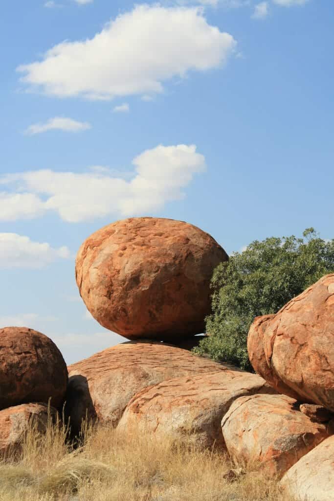 a large boulder